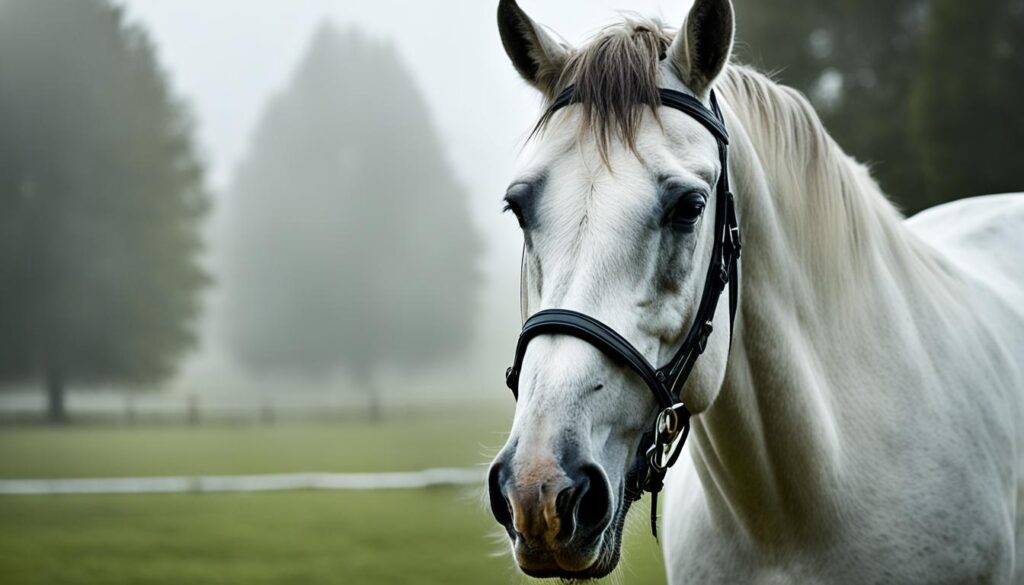 Horse with pneumonia