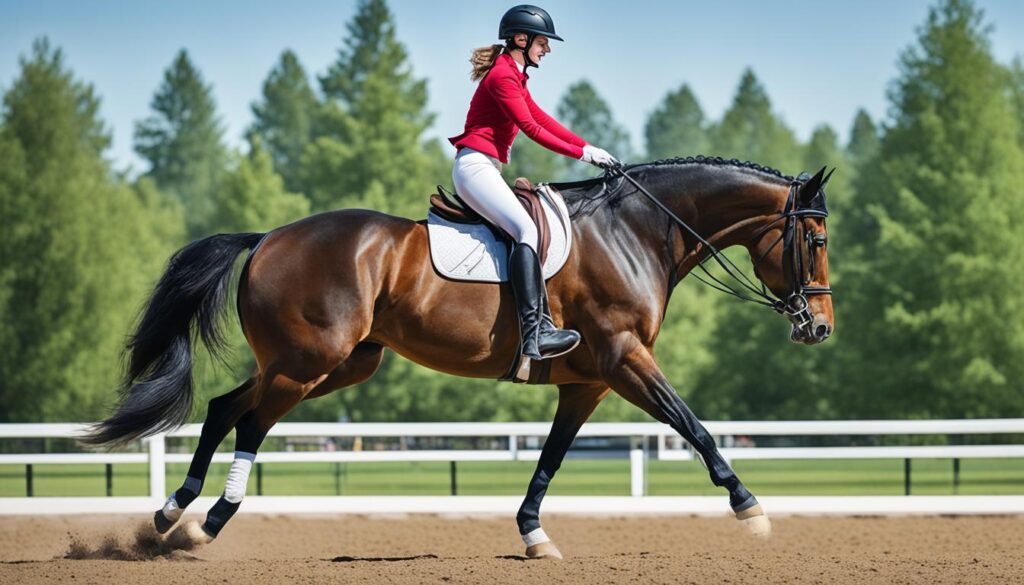 proper equestrian stance